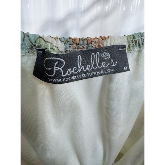 Rochelle’s Fashion Boutique Floral Ruffled Summer Dress Lined Size M - Picture 5 of 5
